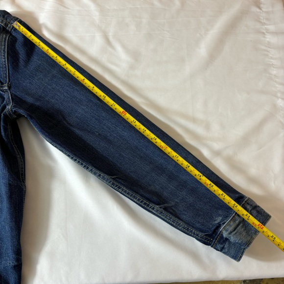 Levi’s Denim Jacket Western Distressed Unisex Trucker Jacket Blue Size Medium - Picture 9 of 11